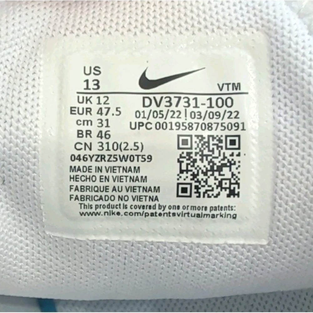Nike Air Max 270 Mens Trainers 13 White Game Royal Shoes DV3731-100 EUC - Picture 6 of 10